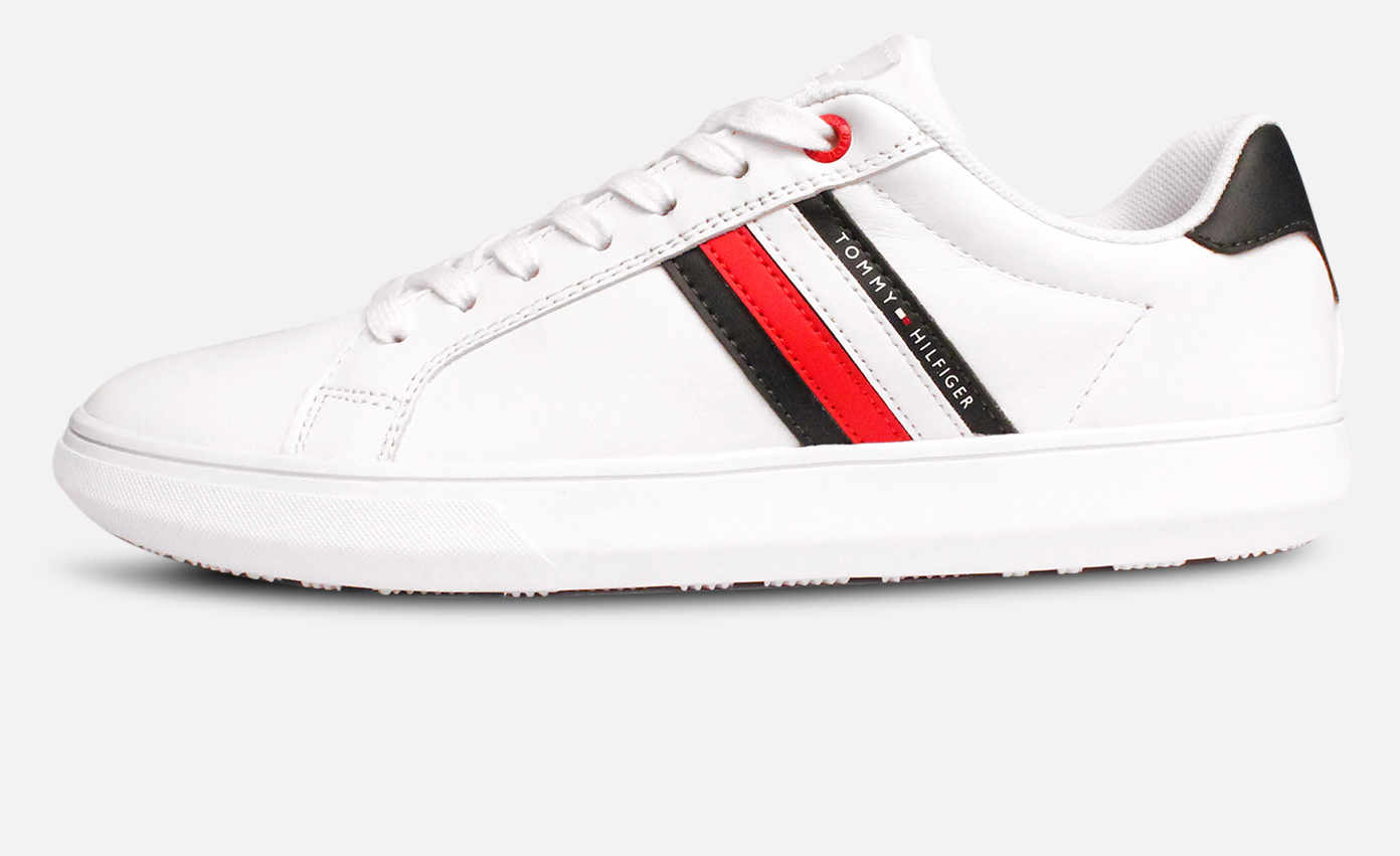 Luxury Tommy Hilfiger White Lace Up Cupsole Shoes