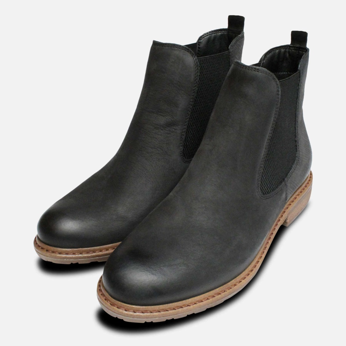 tamaris black leather boots
