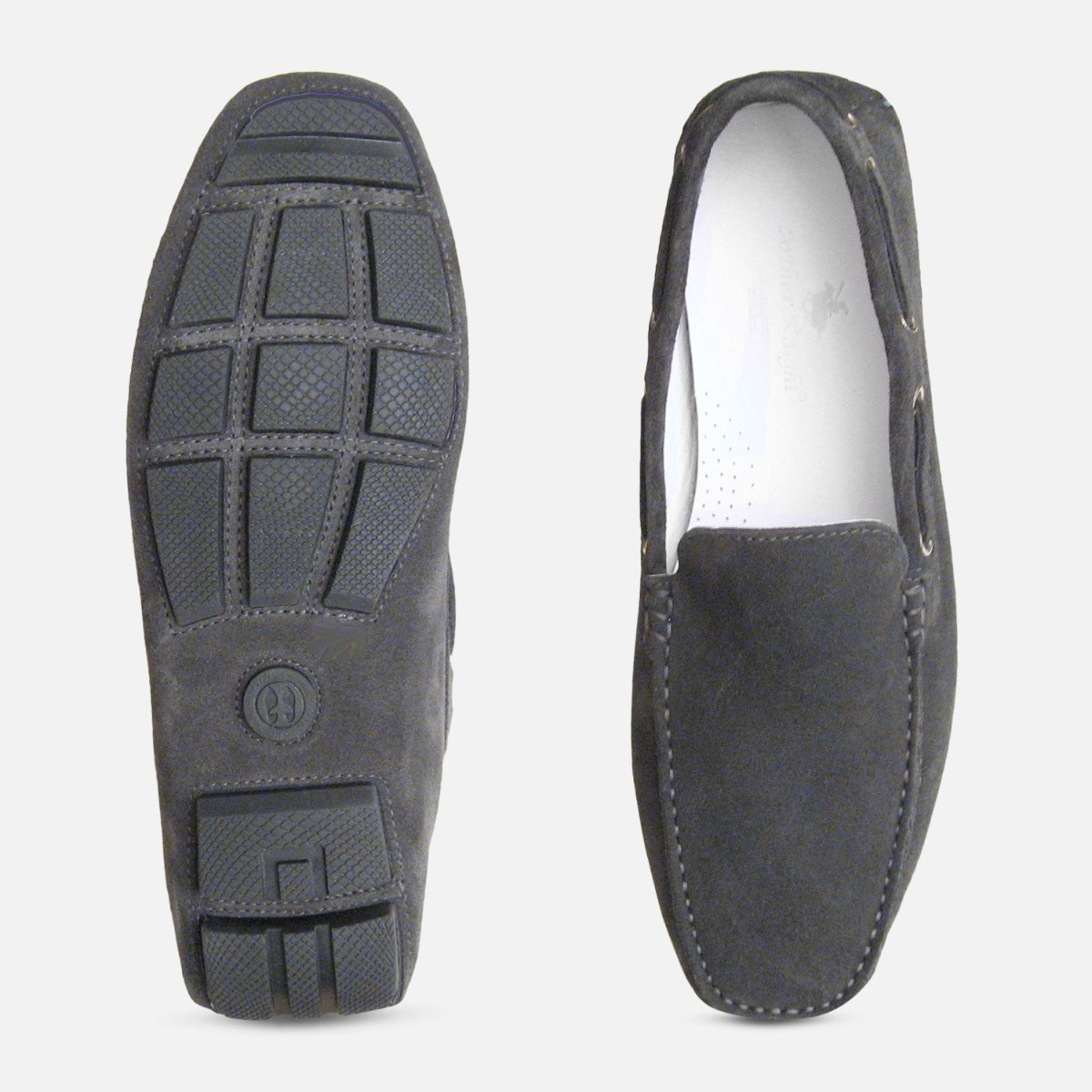 Grey cheap driving loafers