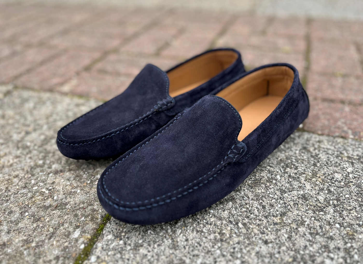 Navy blue driving moccasins online