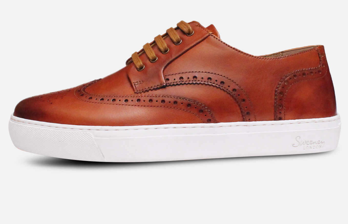Oliver Sweeney London Cupsole Brogues in Tan Leather