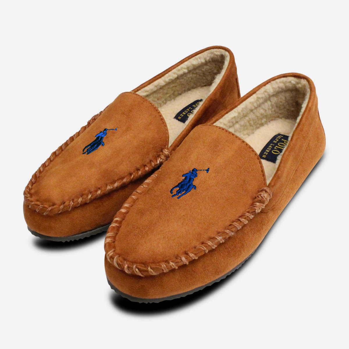 Ralph Lauren Polo Dezi Snuff Brown Mens Desginer Slippers | eBay