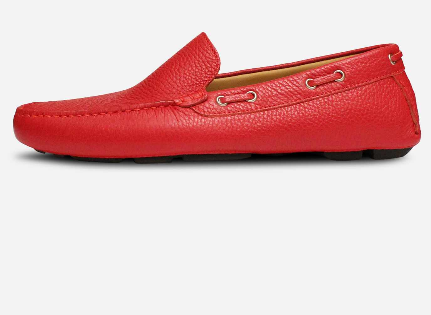 Arthur Knight Red Leather Italian Driving Shoe Moccasins
