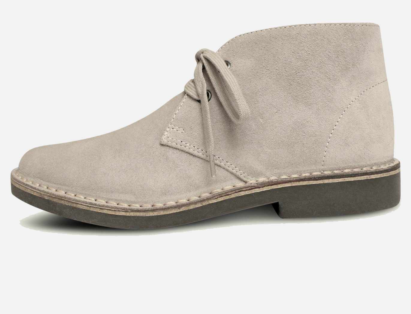 Taupe Suede Womens Italian Desert Boots