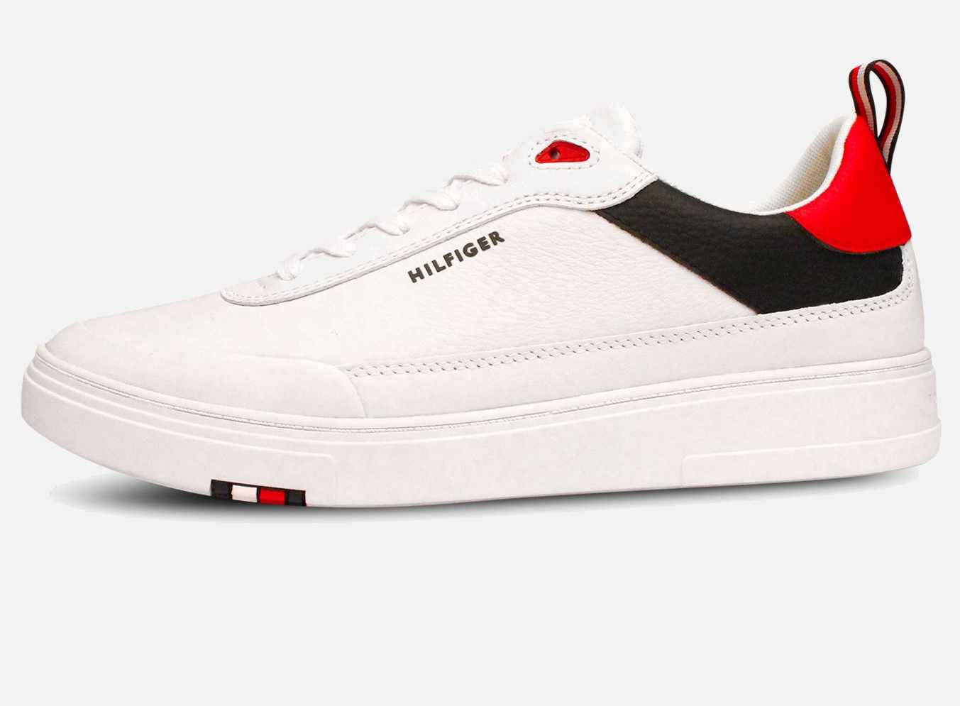 Tommy Hilfiger Premium White Leather Cupsole Shoes