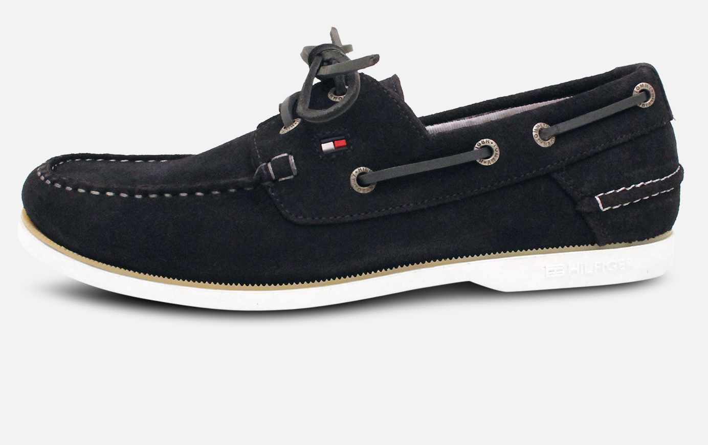 Tommy Hilfiger Navy Blue Suede Designer Boat Shoes