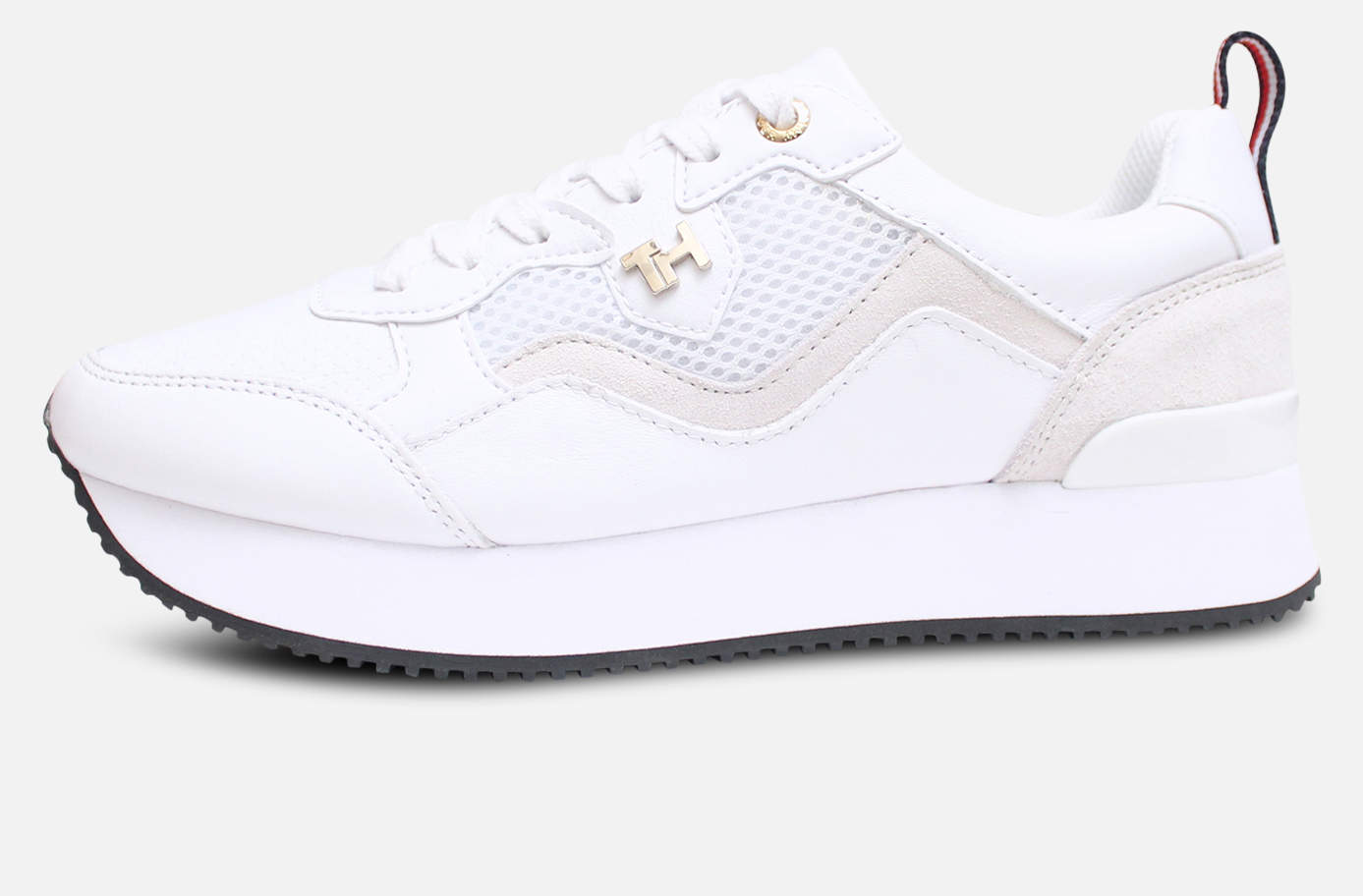 Luxury Tommy Hilfiger White & Gold City Sneaker Shoes