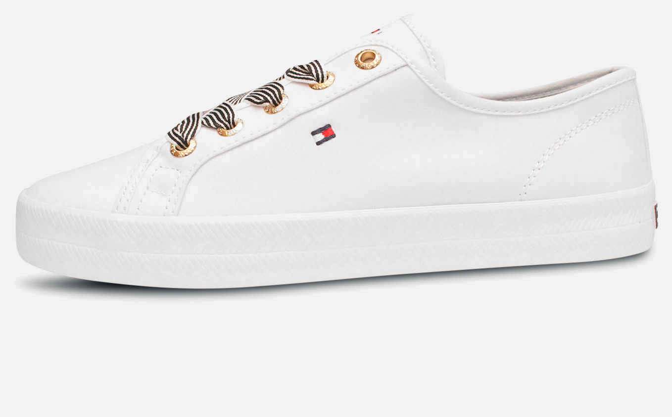 Tommy Hilfiger White Canvas Nautical Style Sneaker Shoe